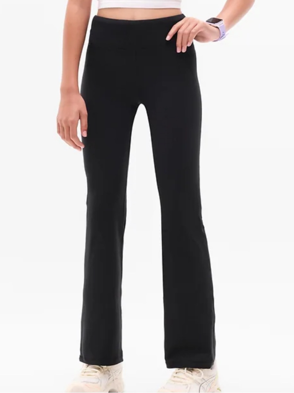 Athleta Girl High Rise Chit Chat Flare Pant Leggings Black Size L / 12 Stretchy